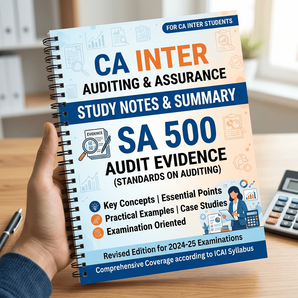 CA Inter Auditing & Assurance study notes for SA 500 Audit Evidence