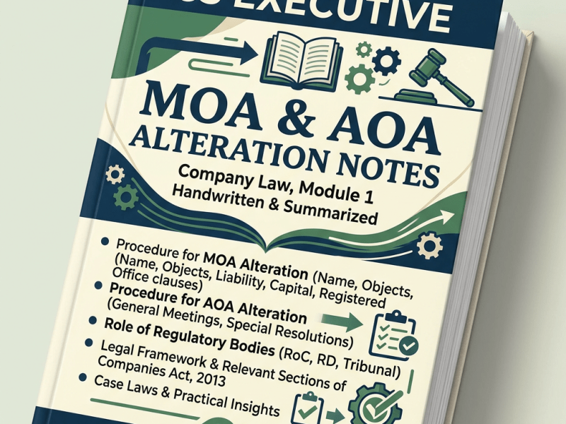 MOA, AOA and Their Alteration – Exam&nbsp;Notes